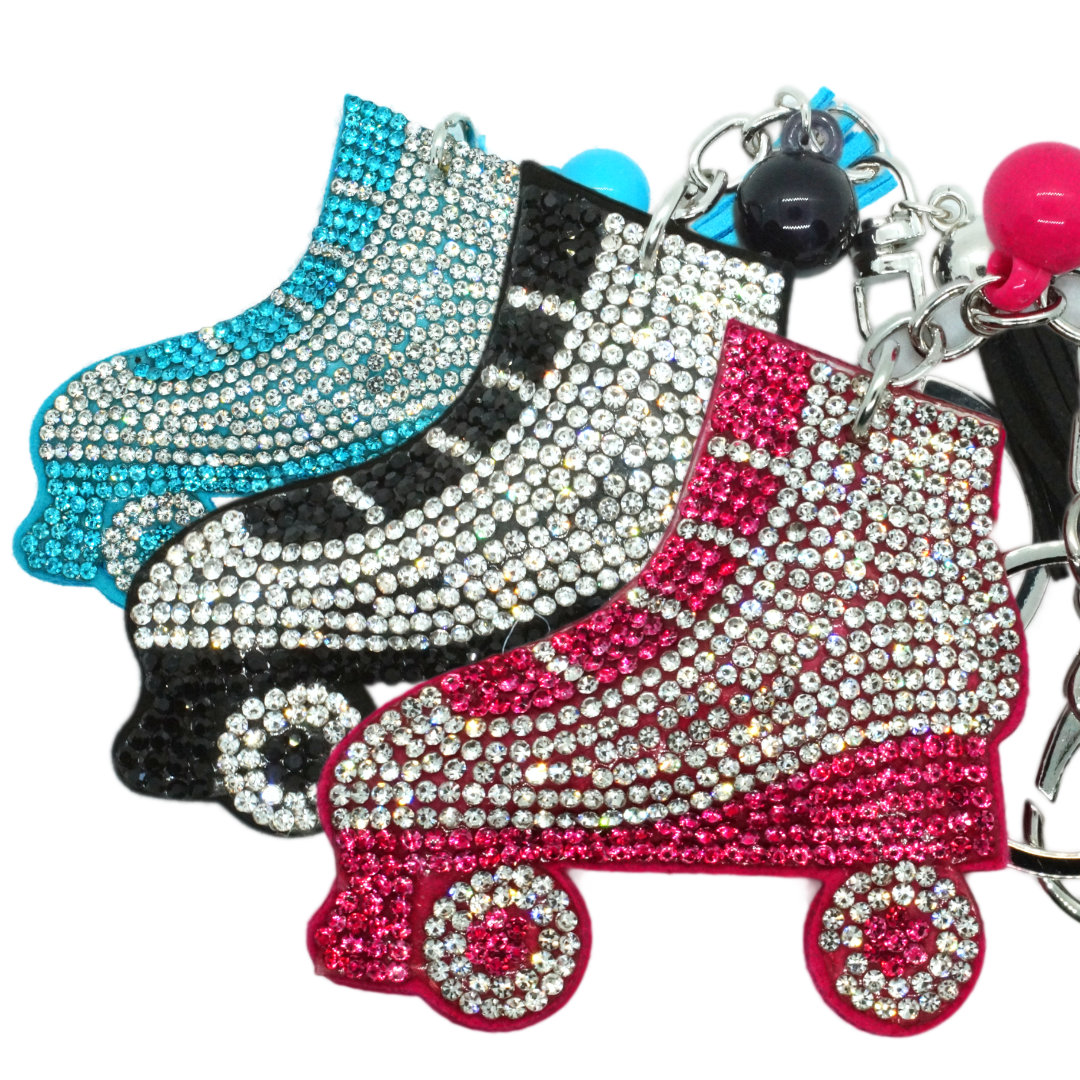 Taschenanhänger "Glitzerrollschuh"